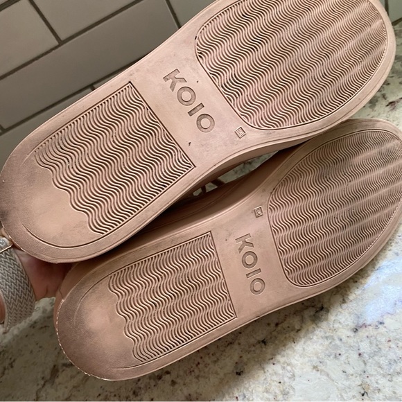 $295 Koio Capri Fiore Pink Leather Italian Lace Up Low Top Sneakers 38 Fiore - Picture 10 of 15